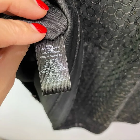 Express- Black Sheer Sleeveless Party Dress M NWT - Picture 9 of 10